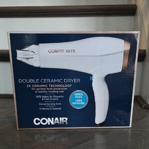 Conair White and Gold Double Ceramic Hair Dryer